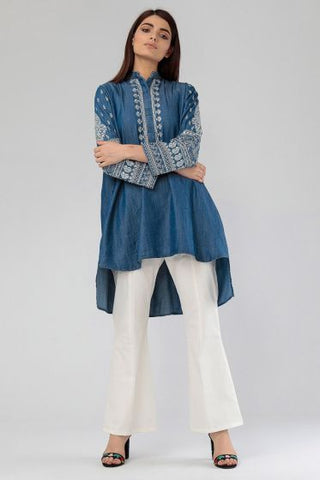 Stylish Khadi Black Kurti With Fancy Pant | Latest Kurti Designs